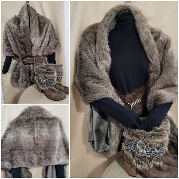 Faux Fur scarf / wrap - Picture 2 of 3